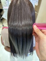 アズール 草加(azule) 髪質改善カラー　ココアブラウン　ツヤ髪スタイル