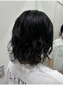 かわいい くるくるボブパーマ