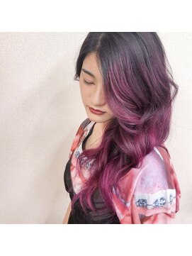 アルケム 学芸大学(AlChem) 【Hana指名】地毛伸ばし始めて半年くらいの赤紫系[ハイトーン]