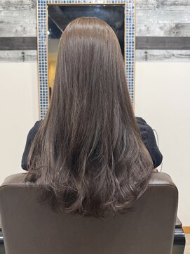 ディッシュ 五反田(dish) 艶感/透明感ロング/グレージュ/五反田ヘアサロン