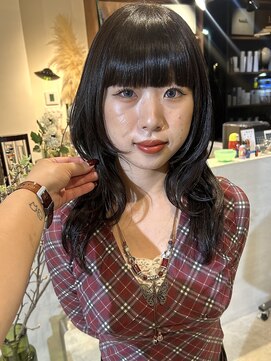 ウィム(wim) ワイドバング × レイヤーカット