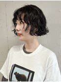 【TALO】切りっぱなしミニボブ×顔まわりレイヤー×パーマ