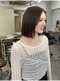 髪質改善縮毛矯正　ボブ　ブラウン　福岡縮毛矯正　福岡美容室