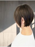 大人ショート//白髪ぼかし//白髪いかし//丸みショート//飯田橋