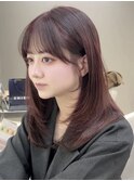 ふんわりかわいいシースルーぱっつんバング顔まわり