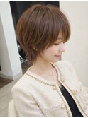イメチェンウルフショートレイヤーカット30代40代50代田嶋V