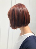ジューシーオレンジカラーボブ