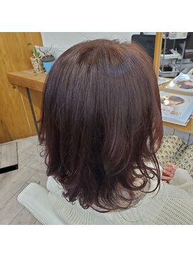 クラップ(Clap by Tetote) 【CLAP 上徳】大人可愛いゆるふわミディアム_ピンクブラウン