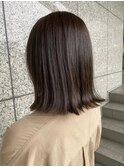 黒髪/ボブルフ/ネビージュ/小顔/ワンレン/髪質改善/グレージュ