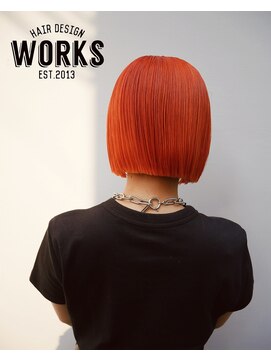ワークス ヘアデザイン(WORKS HAIR DESIGN) ビビットカラーオレンジ