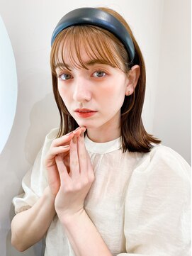 レア 表参道(L'ea) [kohana]黒髪クラゲヘアーオリーブグレー小顔ココアベージュ