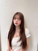 ヌイ 横浜(nui)&nbsp;暗髪_前髪マチルダボブピンクベージュ