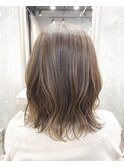 くすみカラー 秋カラー 冬カラー 愛されセミディ 大人ガーリー