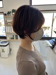 ショート×ピンクブラウン