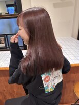 フィーカ(FIKA)&nbsp;くすみピンクカラー/ハイライト/セミロング