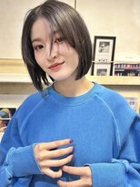 ミンクス渋谷スマートサロン(MINX shibuya smart salon)&nbsp;ショート 姫カット ダークアッシュ 魅力倍増カール シアーカラー