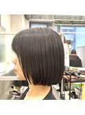 髪質改善ストレート×丸みボブ