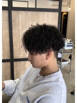 メンズギフト(men's GIFT)&nbsp;刈り上げツーブロックツイストスパイラルパーマメンズマッシュ