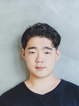 ニーイチイチ(211) メンズパーマ×アップバンク/アッシュブラック