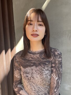 テテ ニコ(tete nico) 【ニラサキユウマ】こなれミディ/前髪カット/ブリーチなし透明感