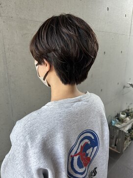 アチーブ ヘア デザイン(achieve hair design) ショートパーマボブ襟足スッキリ大人可愛い20代30代40代