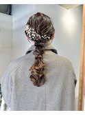 【hinari】#お呼ばれヘアセット #編みおろしヘア