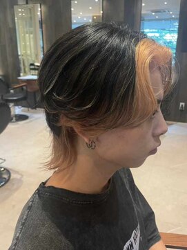 ダブル(W) メンズ/バングカラー/エンドカラー