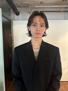 ノラジャーニー(NORA Journey) メンズボブウルフメンズミディアムレイヤーカットメンズウルフ