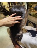 ホワイトベージュインナーカラー