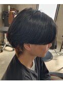 センターパートウルフ