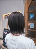 髪質改善カラー×切りっぱなしボブ