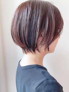 セイドット リー(Say. Ree) say.ショートボブひし形ショートダークレッドコーラルオレンジ