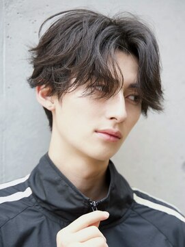 ルーシー 渋谷(LUCEY) センターパートフェザーパーマシャドウパーマメンズパーマ