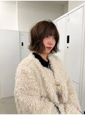 オリーブグレー/ココアベージュ/クラゲヘアー