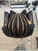 メンズ6本コーンロウ