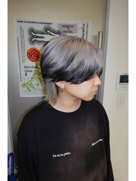 ウーズ ハラジュク(Ooze.HARAJUKU) ハッシュカットグレージュデザインカラーツートーンカラー原宿