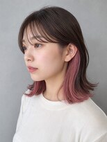トリニティ(trinity) ブリーチ インナーカラー イヤリングカラー シースルー ピンク