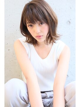 ロエナ(ROENA) 20代30代40代50代小顔カット黒髪ワンレンボブルフネビージュ前髪