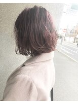 ヘアーアンドアトリエ マール(Hair&Atelier Marl)&nbsp;【Marl】ラベンダーピンクカラーの無造作ボブ♪