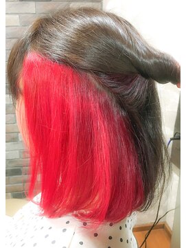 エピス モア 麻生2号店(epice more) 【韓流系】インナーカラービビットレッド