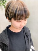 ツートーンカラー、ハイライト、ローライト、マッシュショート