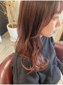 大人かわいい/レイヤーロング/グレーベージュ/前髪パーマ/我孫子