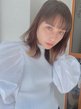 ルービック 枚方(Rubik's) 小顔ウルフインナーカラーレイヤーボブ20代30代40代