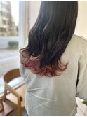 【 ピンク裾カラー × インナーカラー 】