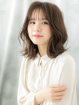 ドクターズ サロン ラブ(Dr's Salon LAB) イヤリングカラー外はねエアリーカールミディm古河20代30代40代