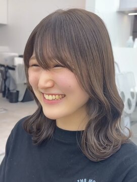 ビューブルー 亀戸錦糸町(VIEW BLUE) ◎ 美髪シアーカラーグレージュエアリーセミディくびれ巻き