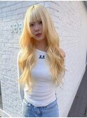 ［y2k］姫カット/ブロンドヘア