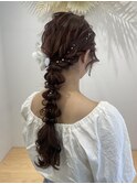 ヘアセット/お呼ばれ/結婚式/2次会/編み下ろし/大阪ヘアセット
