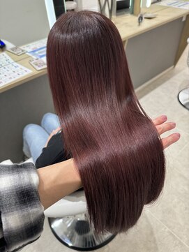 ビビバイベル(BiVi by BHEL) レッドピンク髪質改善ブリーチなしダブルカラー