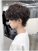波巻きパーマ/マッシュウルフ/メンズ/メンズカット/メンズサロン